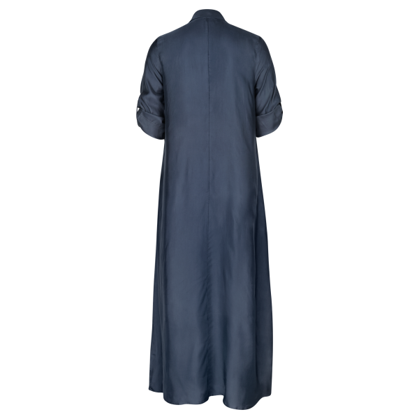 Juniper Kaftan Cupro Navy Dress Supply