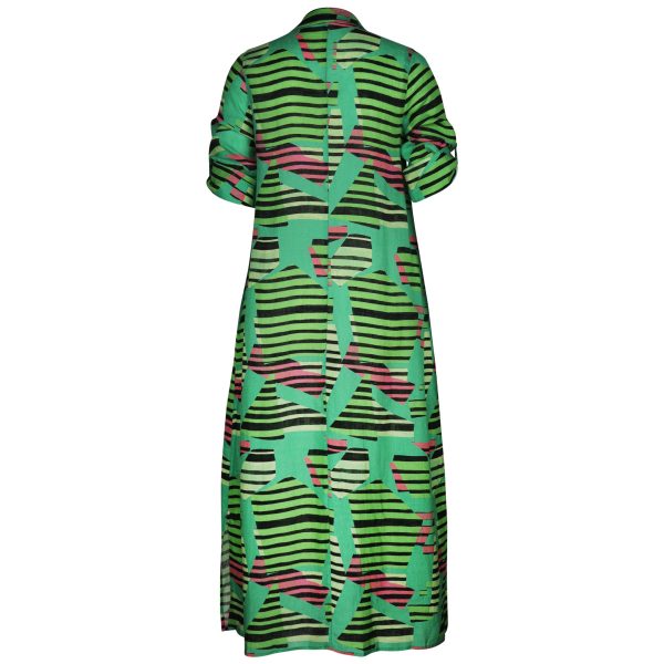 Juniper Kaftan Dress Green Abs Leaf Discount