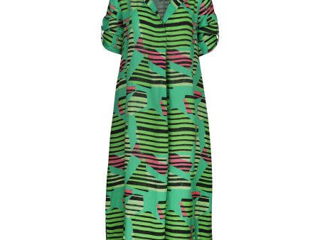 Juniper Kaftan Dress Green Abs Leaf Discount