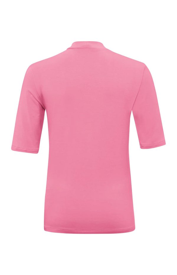 Soft High Neck T-shirt w Half Slv Glory Pink Online Sale