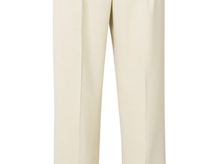 YAYA Woven Sum Sand Wide Leg Trousers W Pleat Fashion