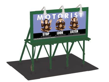 MTH # 30-90584 Lighted Billboard Stop, Look, Listen Sale