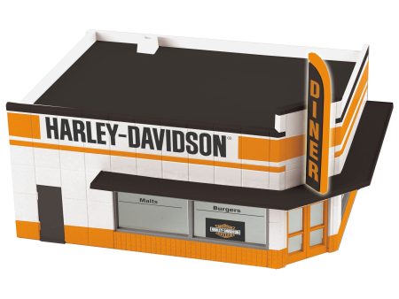 MTH # 30-90266 Harley-Davidson Single Story opposite Corner Store w Blinking Sign Online