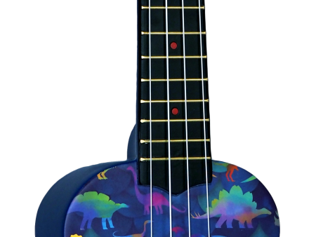 Amahi DDUK19 Wavy Dinosaur Soprano Ukulele Fashion