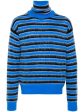 ROUNDNECK SWEATER WITH MULTICOLOR STRIPES Discount