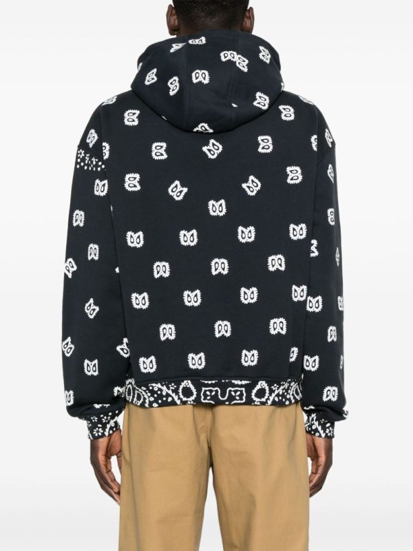 BANDANA PRINT HOODIE For Cheap